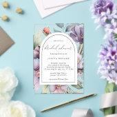 Invitations En Acrylique Aquarelle botanique floral script nuptiale (Insitu (Mariage))