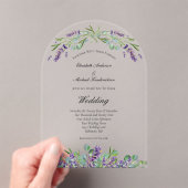 Invitations En Acrylique Aquarelle botanique florale Lavender Eucalyptus (In situ (ordinateur de poche))