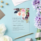 Invitations En Acrylique Aquarelle Bourgogne et Fête des mariées de figues (Insitu (Mariage))