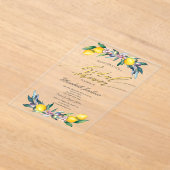 Invitations En Acrylique Aquarelle Citrons Olives Fête des mariées (Poser)