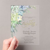 Invitations En Acrylique Aquarelle Desert Succulents Mariage (In situ (ordinateur de poche))