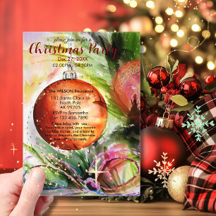 Invitations En Acrylique Aquarelle Festin avec Bow