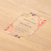 Invitations En Acrylique Aquarelle Feuillage d'automne Mariage de automne d (Poser)