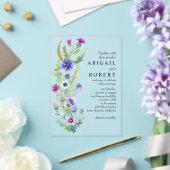 Invitations En Acrylique Aquarelle fleur sauvage arrangement floral mariage (Insitu (Mariage))