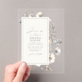 Invitations En Acrylique Aquarelle Fleur sauvage délicate ID1102 (In situ (ordinateur de poche))