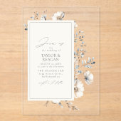 Invitations En Acrylique Aquarelle Fleur sauvage délicate ID1102 (Recto)