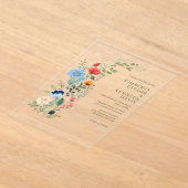 Invitations En Acrylique Aquarelle Fleur sauvage Rustique Chic Garden Maria (Poser)