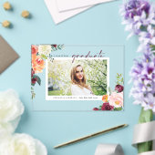 Invitations En Acrylique Aquarelle Fleurs d'automne Diplôme photo (Insitu (Mariage))