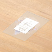 Invitations En Acrylique aquarelle florale Baptême (Poser)