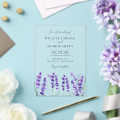 Invitations En Acrylique Aquarelle Lavande Fleurs Printemps Mariage (Insitu (Mariage))