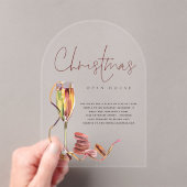 Invitations En Acrylique Aquarelle moderne Open House Noël acrylique (In situ (ordinateur de poche))
