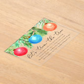 Invitations En Acrylique Aquarelle Noël Ornements Arbre Trimming Party (Poser)