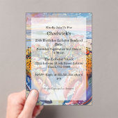 Invitations En Acrylique Aquarelle Océan marin Nautique Homard Anniversaire (In situ (ordinateur de poche))