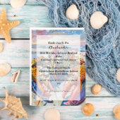 Invitations En Acrylique Aquarelle Océan marin Nautique Homard Anniversaire