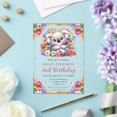 Invitations En Acrylique Aquarelle Pâques Koala & Fleurs de printemps Anniv (Insitu (Mariage))