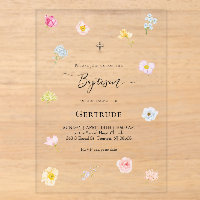 aquarelle petites fleurs Baptême