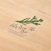 Invitations En Acrylique Aquarelle Pine Bouton Arbre Fête de Trimming (Poser)