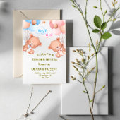 Invitations En Acrylique Aquarelle rose bleu mignonne Genre Reveillez Invit