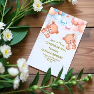 Invitations En Acrylique Aquarelle rose bleu mignonne Genre Reveillez Invit