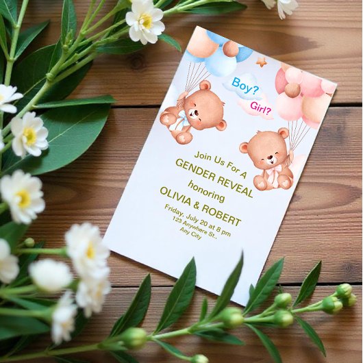 Invitations En Acrylique Aquarelle rose bleu mignonne Genre Reveillez Invit