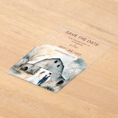 Invitations En Acrylique Aquarelle Rustique Mariage de grange (Poser)