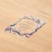 Invitations En Acrylique Aquarelle Sakura Cherry Flower Mariage (Poser)