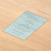 Invitations En Acrylique Aquarelle verte moderne Mariage élégant (Poser)