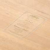 Invitations En Acrylique Arabe Anglais Moderne Musulman classique (Poser)