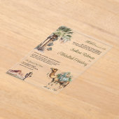 Invitations En Acrylique Arabian Palm Desert Camel Muslim Wedding (Poser)