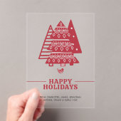 Invitations En Acrylique Arbre scandinave Noël nordique Personnalisé (In situ (ordinateur de poche))