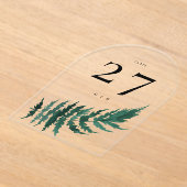 Invitations En Acrylique Arc acrylique latré moderne aquarelle Numéro de ta (Poser)