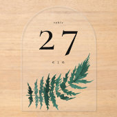 Invitations En Acrylique Arc acrylique latré moderne aquarelle Numéro de ta (Recto)