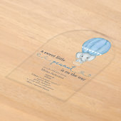 Invitations En Acrylique Arc de cercle pour la Baby Shower d'un Petit Garço (Poser)