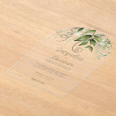 Invitations En Acrylique Arc Mariage de verdure tropicale luxuriante (Poser)