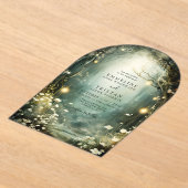 Invitations En Acrylique Arc Mariage Enchanted Forest Path Flowers (Poser)