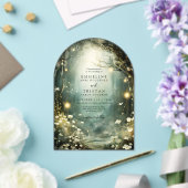 Invitations En Acrylique Arc Mariage Enchanted Forest Path Flowers (Insitu (Mariage))