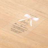 Invitations En Acrylique arc rose pastel | Baptême (Poser)
