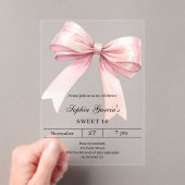 Invitations En Acrylique Arc rose Sweet 16 luxe clair (In situ (ordinateur de poche))