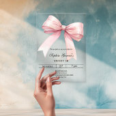 Invitations En Acrylique Arc rose Sweet 16 luxe clair