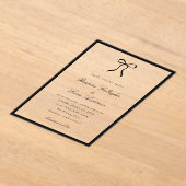 Invitations En Acrylique Arc Simple Mariage Classique (Poser)