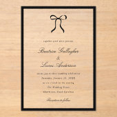 Invitations En Acrylique Arc Simple Mariage Classique (Recto)