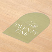 Invitations En Acrylique Arch Acrylic Sage Green Wedding Table 21 Number (Poser)