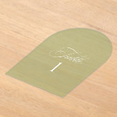 Invitations En Acrylique Arch Acrylic Sage Green Wedding Table Number (Poser)