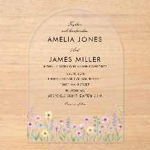 Arch Acrylique simple Fleurs sauvages colorées Mar