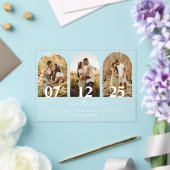 Invitations En Acrylique Arch Photo Enregistrer La Carte Mariage Date (Insitu (Mariage))