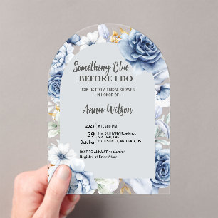 Invitations En Acrylique Arch Something Blue Avant Moi Fête de Mariage Chic