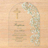 Invitations En Acrylique Arche de baptême Baby's Breath (Recto)