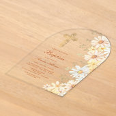 Invitations En Acrylique Arche de baptême de pâquerettes (Poser)