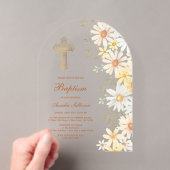 Invitations En Acrylique Arche de baptême de pâquerettes (In situ (ordinateur de poche))