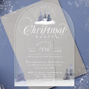 Invitations En Acrylique Arche Élégant de Noël en Pays de Rêve Hivernal pou